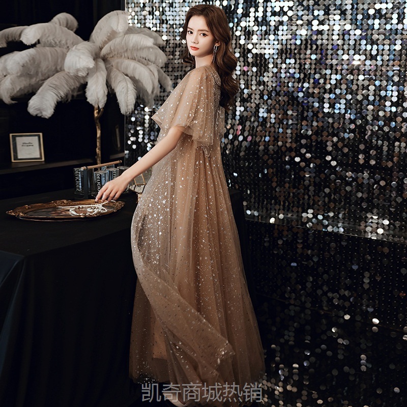 大码晚礼服裙女宴会气质主持人孕妇胖mm高级感成人礼2024新款夏季