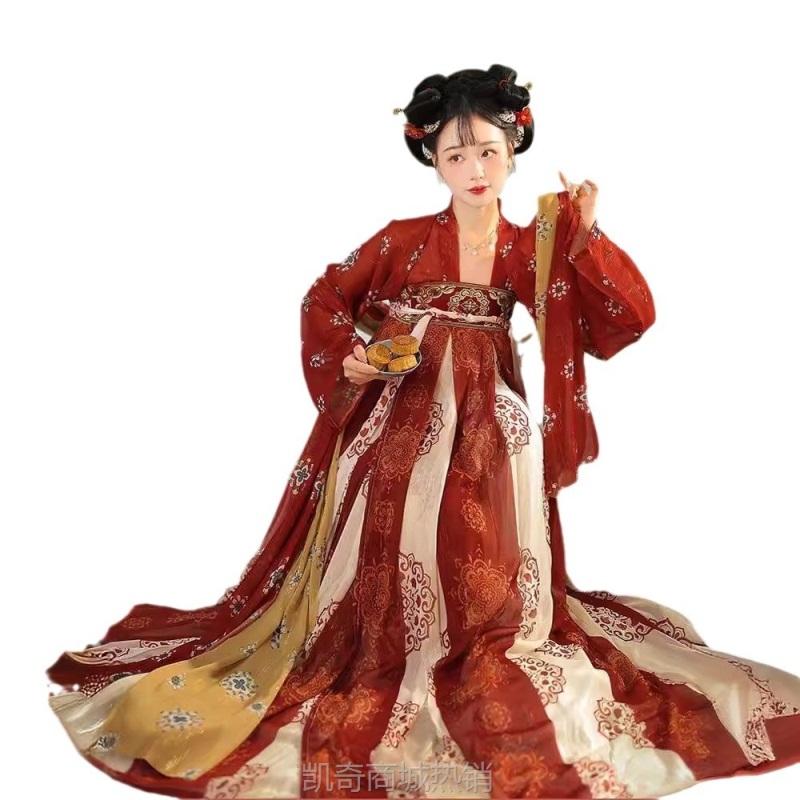 闺蜜成人敦煌风汉服中国风夏季汉服女唐制齐胸襦裙古风汉服摄影仙