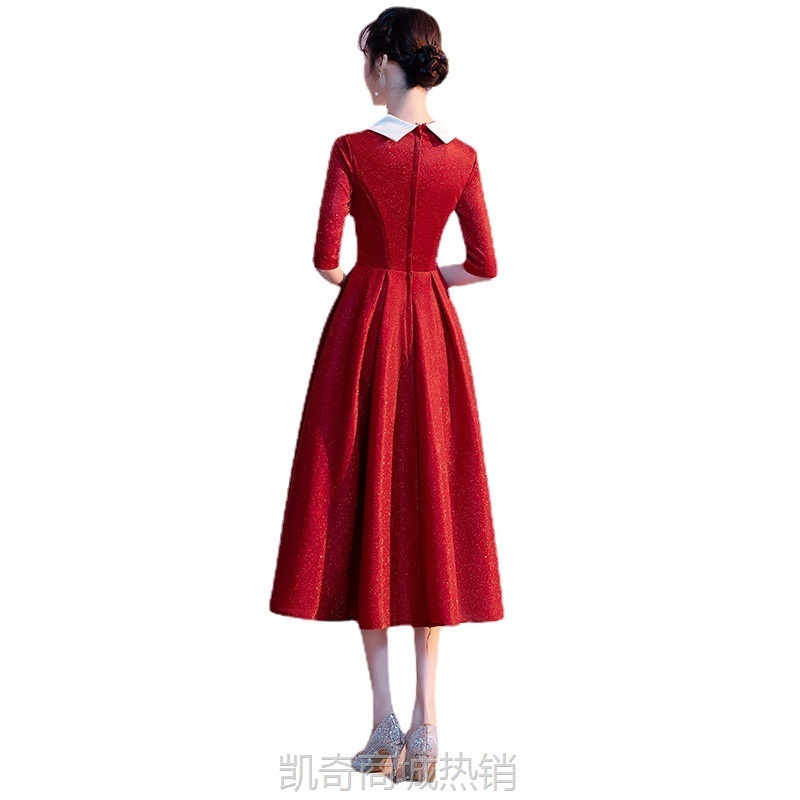 学院风大合唱演出服女长裙学生毕业装舞台合唱团服装主持人指挥服