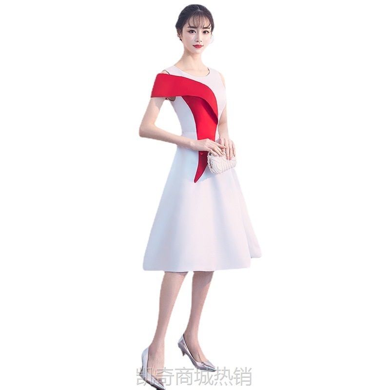 大合唱团队小礼服裙女高中学生气质演出服主持人成人礼仪朗诵服装