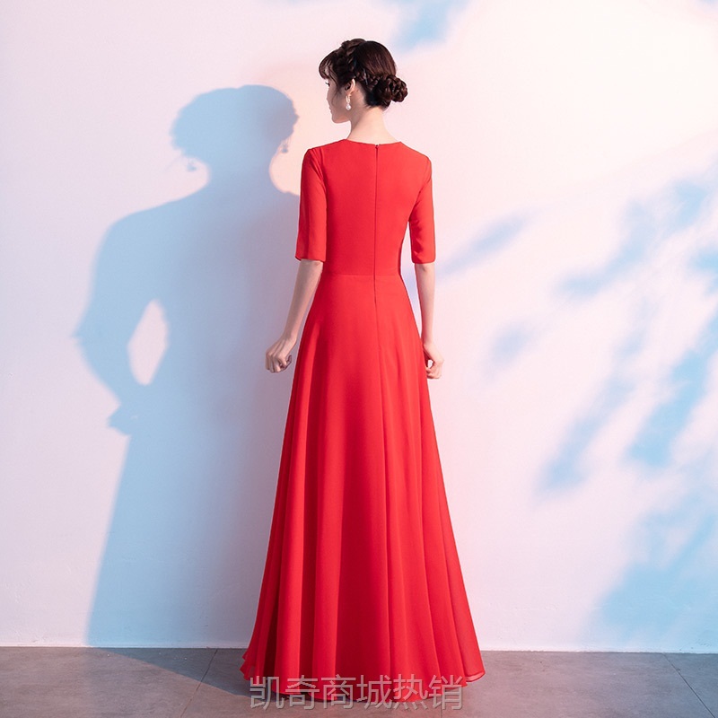 大合唱演出服装女长裙2022新款成人独唱舞台演出服指挥合唱团礼服