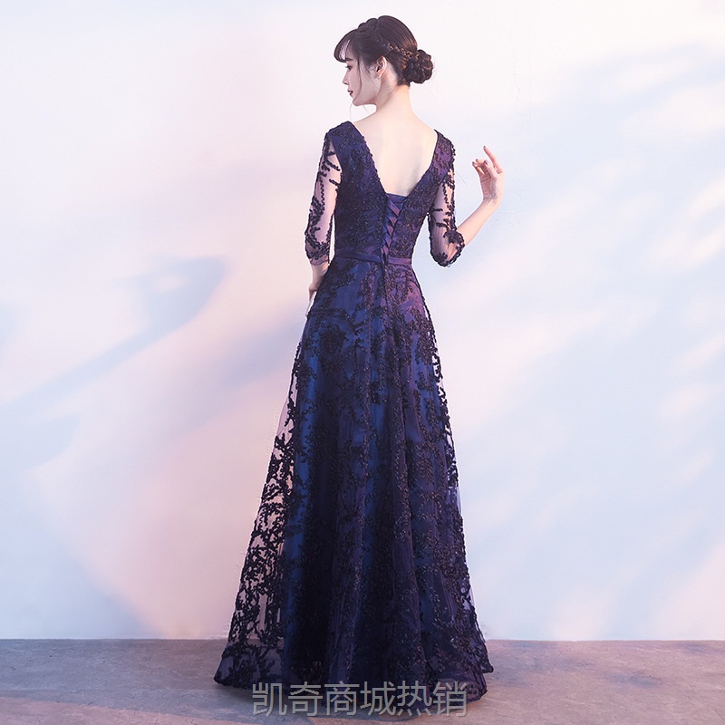 大合唱服演出服女长裙新款表演舞台服装合唱团朗诵主持比赛礼服裙