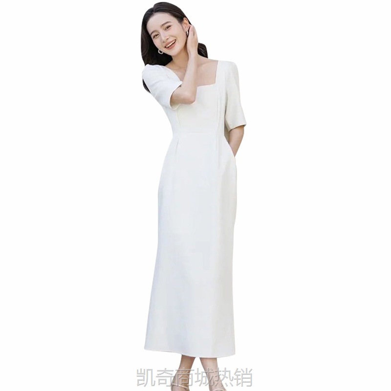 法式缎面轻婚纱小个子简约复古领证登记小白裙白色气质订婚小礼服