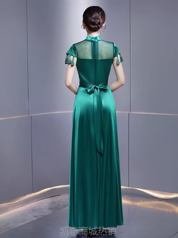 大合唱演出服长裙显瘦朗诵红歌比赛主持人表演服装合唱团礼服女装