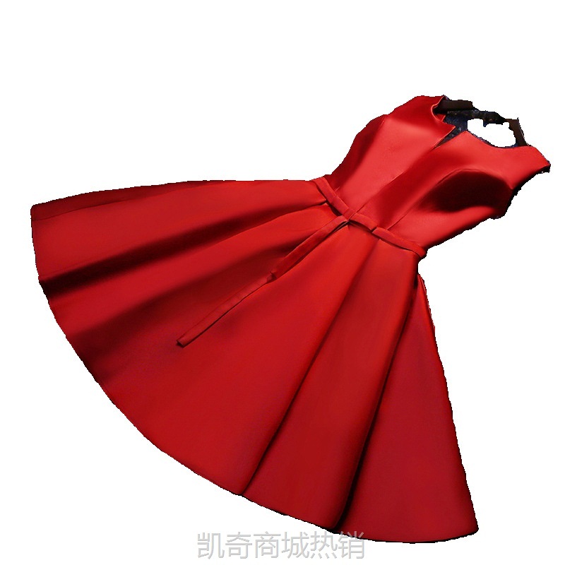（现货）晚礼服短2024新款韩版派对小礼服伴娘服姐妹样板间挂样