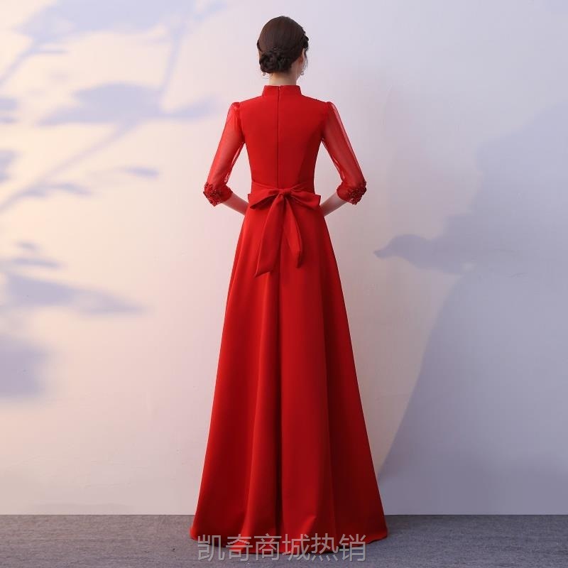 2023新款主持人礼服女 端庄大气 合唱团演出服主持人礼服大码