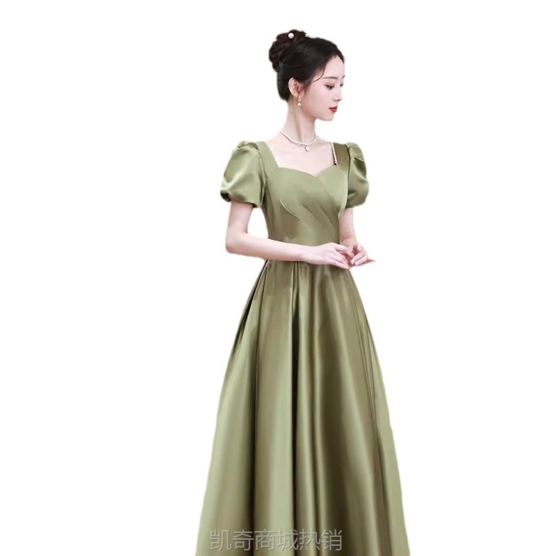 高端晚礼服裙宴会女气质轻奢小众连衣裙法式高级感主持毕业成人礼