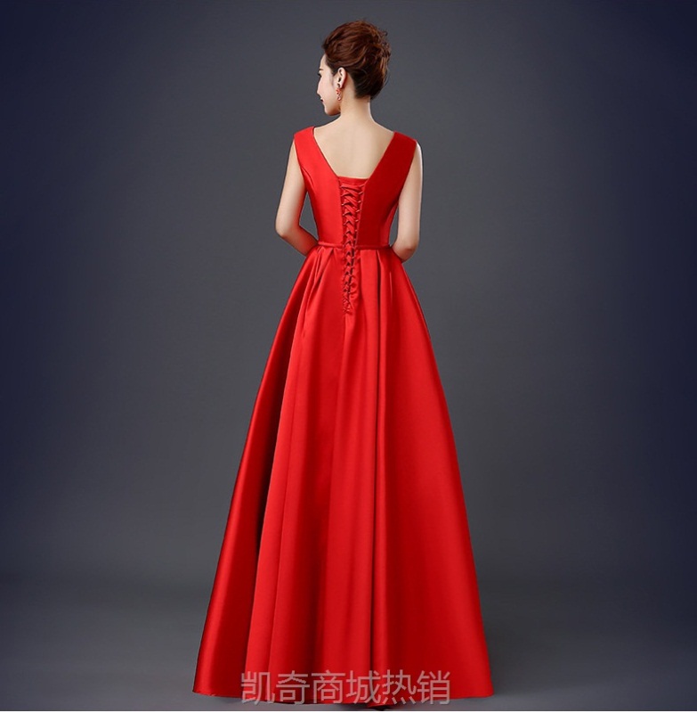 2024新款伴娘服结婚宴会晚礼服女长款优雅新娘敬酒服显瘦时尚长裙