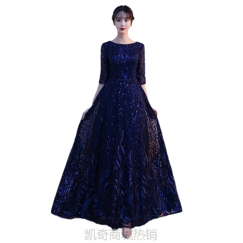 大合唱团演出服女长裙宴会晚礼服妈妈婚宴礼服平时可穿气质连衣裙