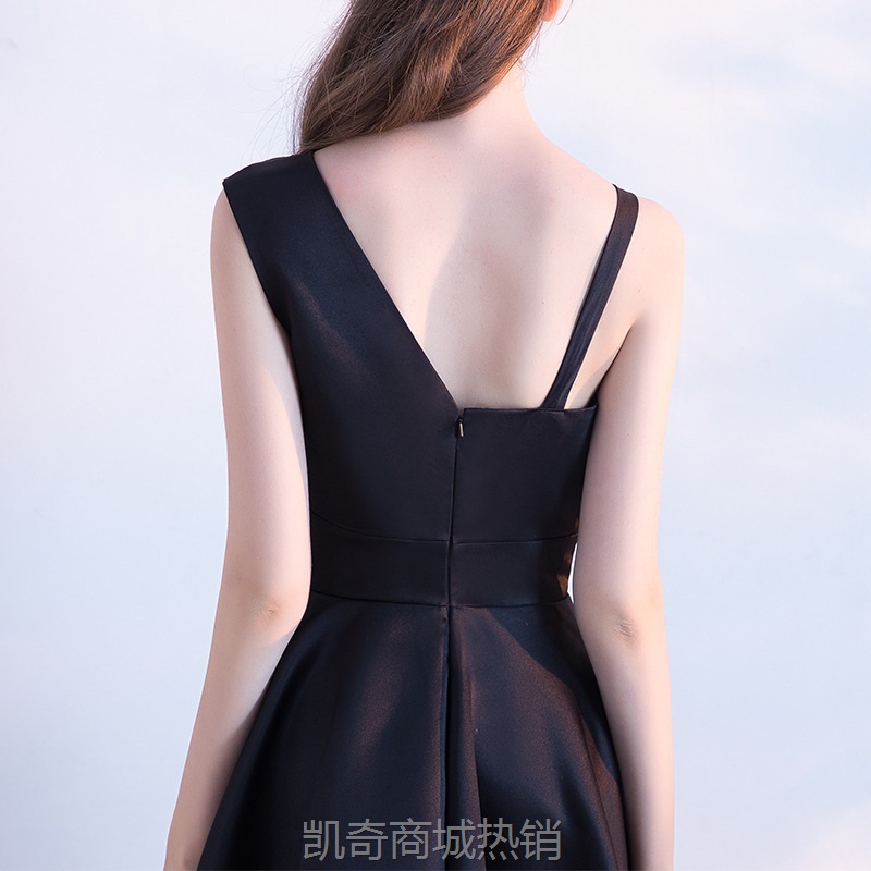宴会小晚礼服裙女2023新款黑色赫本风中长款气质学生法式平时可穿