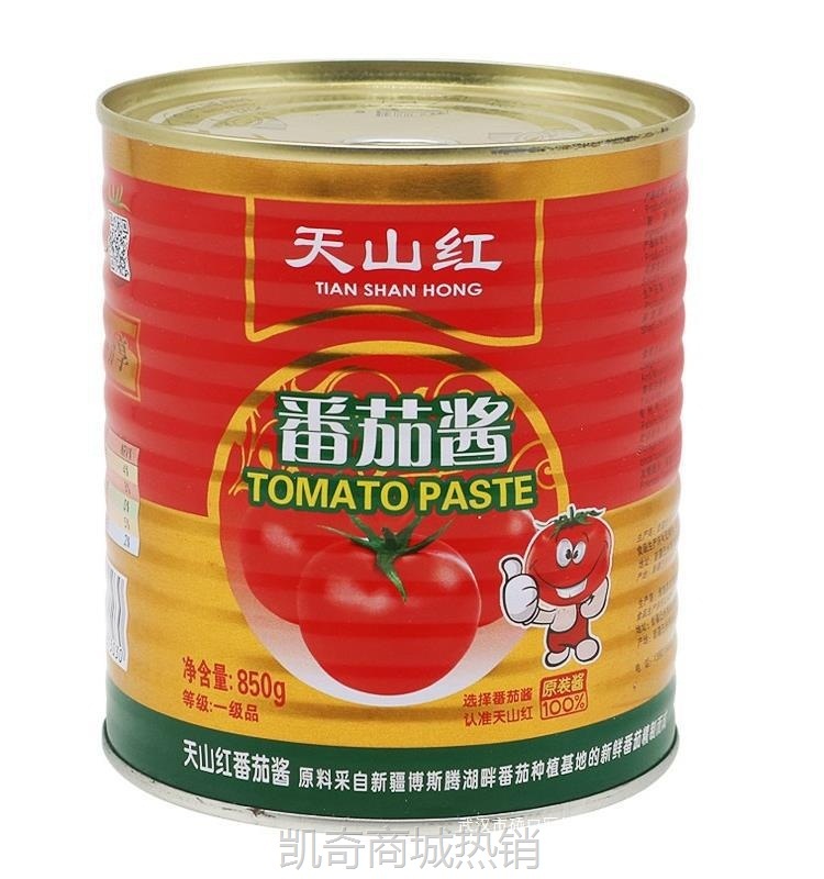 天山红番茄酱罐头850g/70g番茄原浆家用原装酱新疆产干净即食炒菜