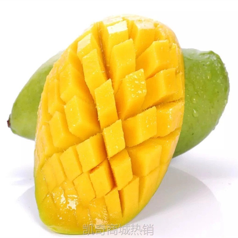 【西双版纳大青芒生吃芒】当季新鲜水果青皮芒果8斤整箱一件代发