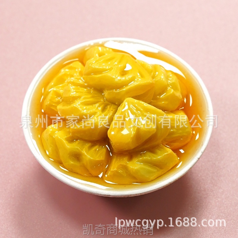 创意美食冰箱贴黄桃杨梅菠萝荔枝山楂桔子枇杷番茄水果碗大卡食玩