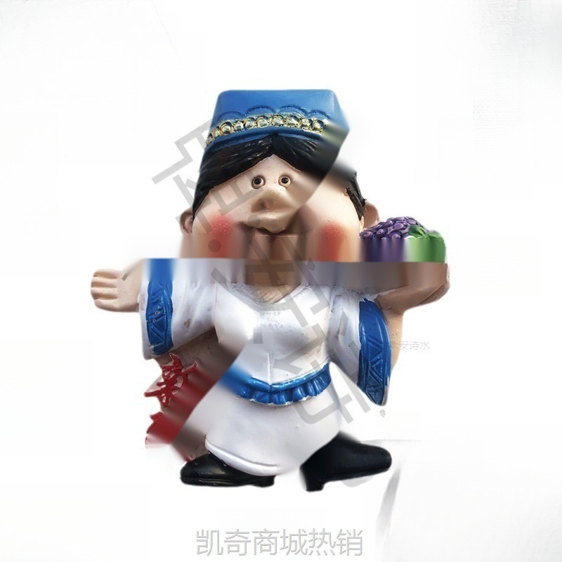 新疆喀什人文旅游纪念装饰工艺礼品树脂磁铁冰箱贴家居装饰留言贴