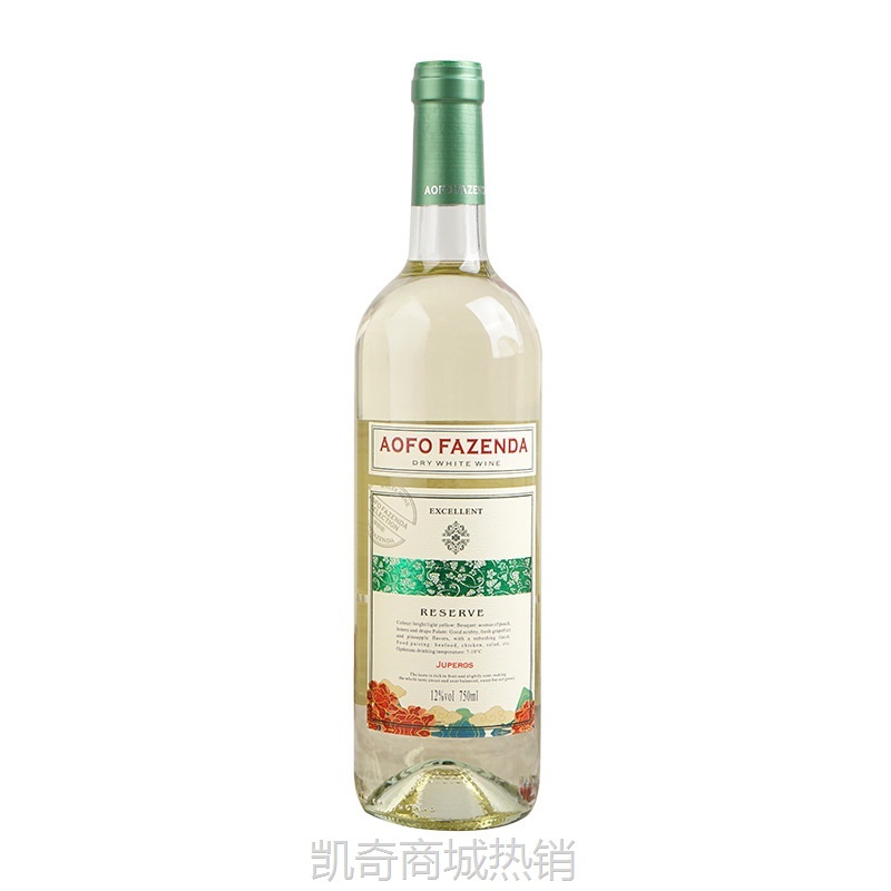 惠远酒业厂家12度昂富庄园佩洛斯干白葡萄酒750ml整箱红酒批发