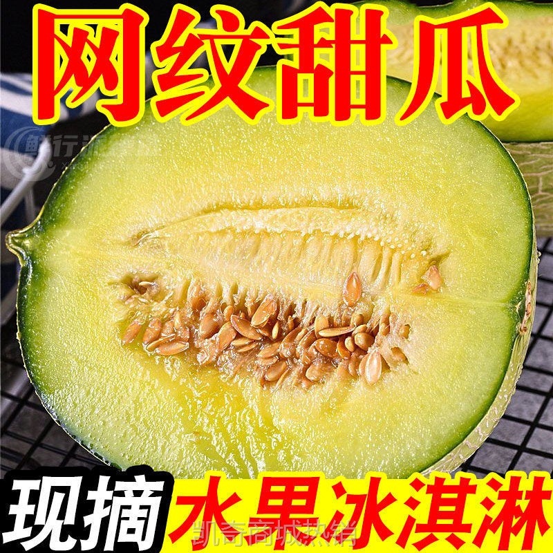 海南网纹蜜瓜冰淇淋玫珑瓜香甜瓜哈密瓜白瓜新鲜产地直发