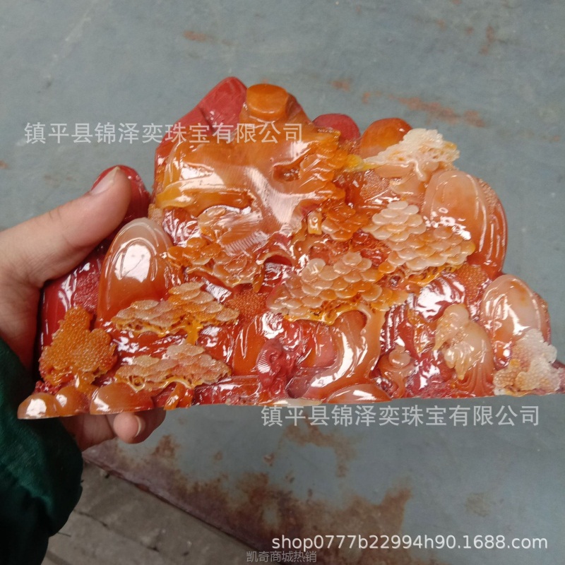 厂家直销仿寿山石山水摆件芙蓉石精美仿古做旧古家居工艺品小摆件