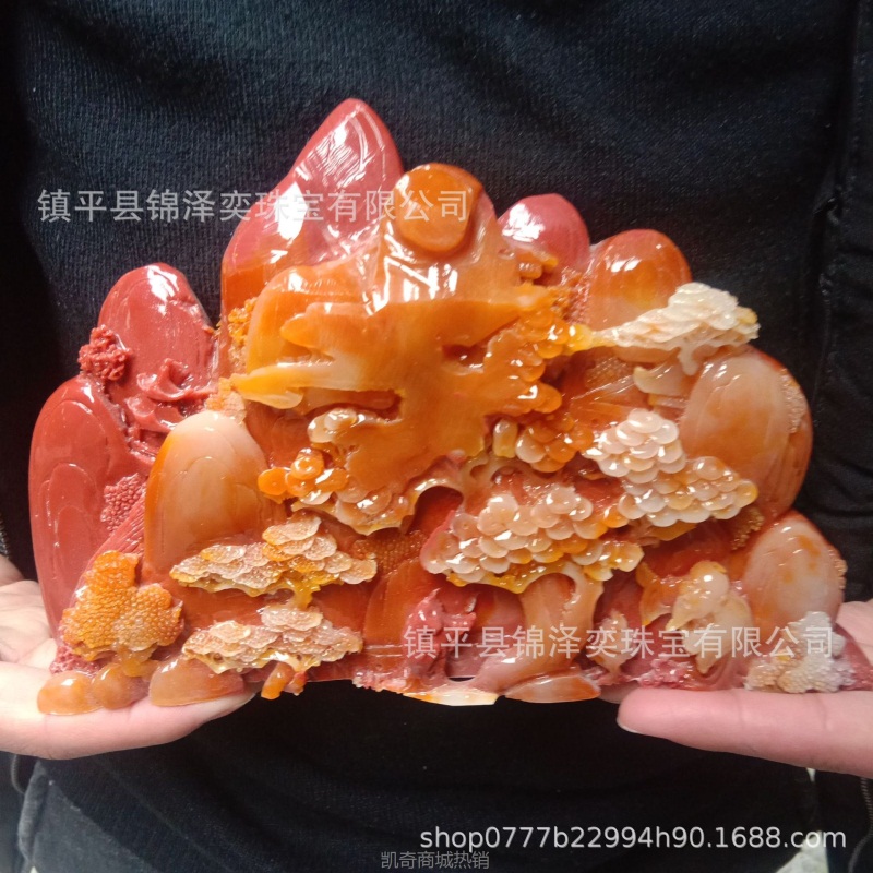 厂家直销仿寿山石山水摆件芙蓉石精美仿古做旧古家居工艺品小摆件