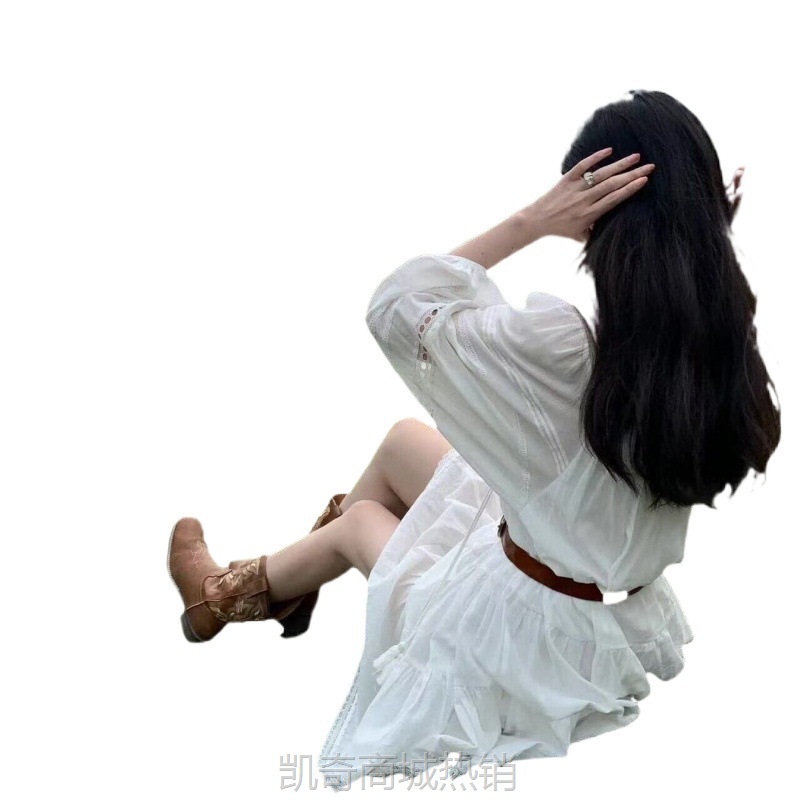 云南新疆西双版纳原旅游拍照穿搭连衣裙女民族度假沙滩短裙春夏
