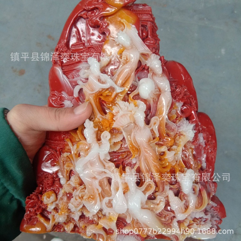 厂家直销仿寿山石七仙女摆件芙蓉石山水雕刻家居饰品工艺品大摆件