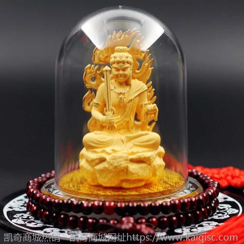 绒沙金佛像摆件车内装饰摆件观音菩萨汽车用品摆件车载观音佛像