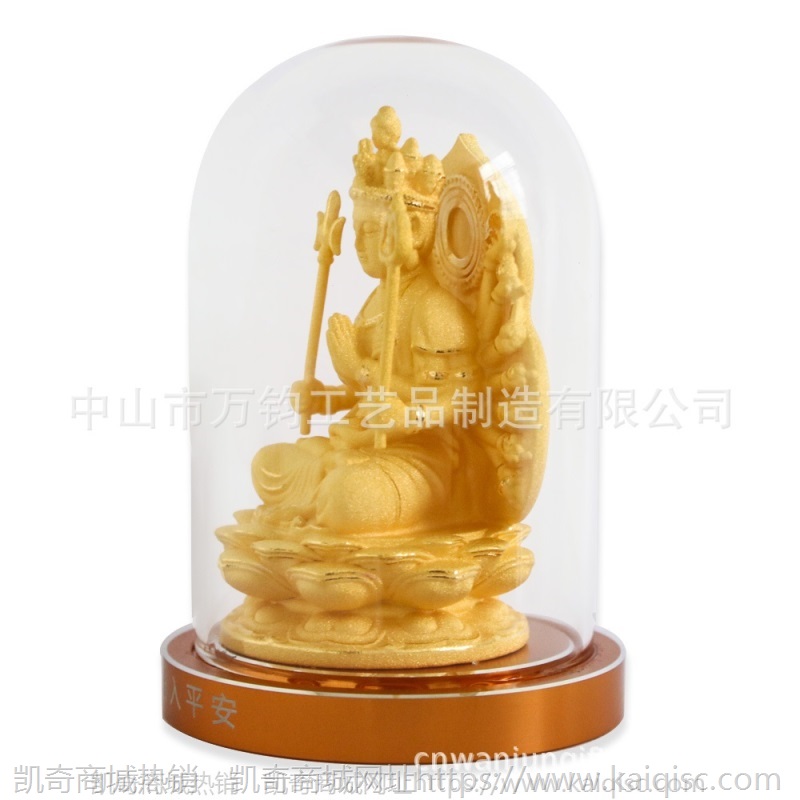畅销绒沙金镀金礼盒包装千手观音佛像批发工艺品摆件