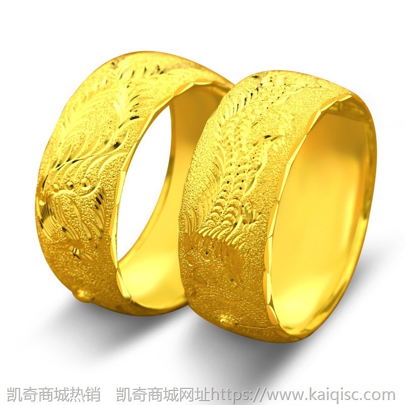 25mm龙凤金手镯 镀24k金手镯女新娘结婚镀金仿金手镯仿真婚嫁首饰