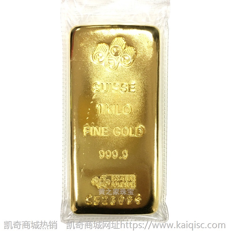 仿真金条1000克 实心纯铜电镀黄金金条足重1Kg 电影拍摄活动道具