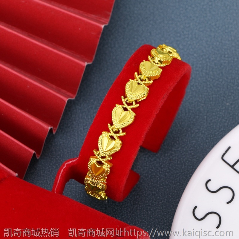 越南沙金手链女3D硬金多款式手饰网红直播爆款送闺蜜手串一件代发