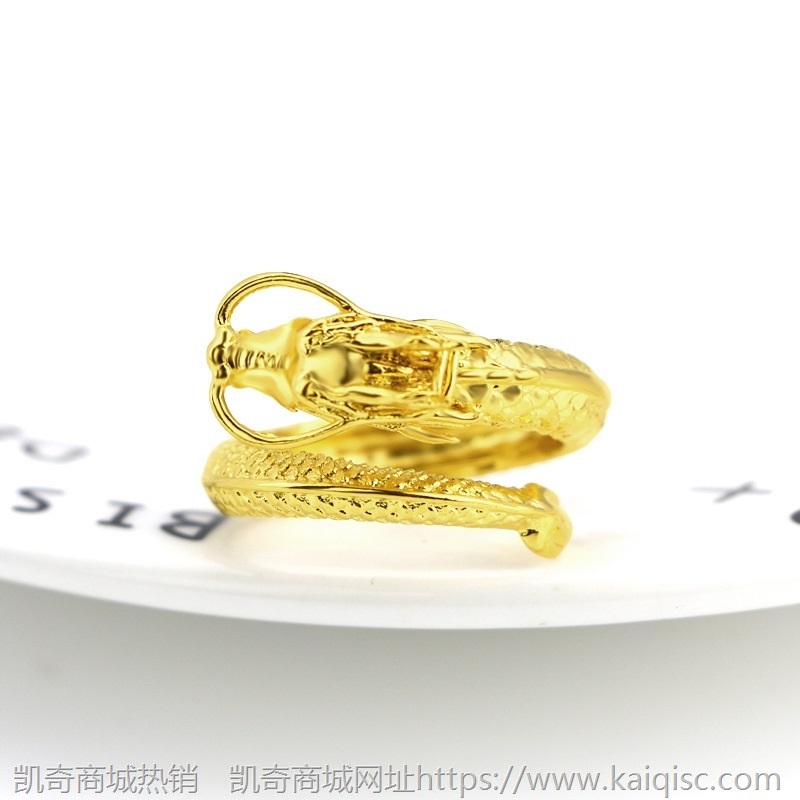 新款结婚戒指批发越南金龙凤情侣对戒子开口男女款戒指环仿金饰品