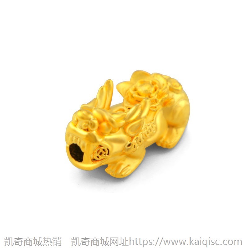 时尚百搭黄铜镀金貔貅串珠多款路路通DIY 沙金转运珠配件饰品批发
