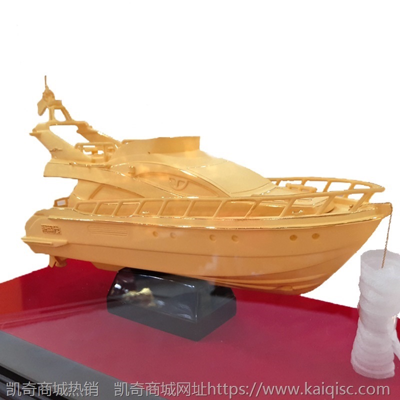 游艇摆件 绒沙金工艺品 深圳游艇协会纪念礼品创意大游轮模型摆台