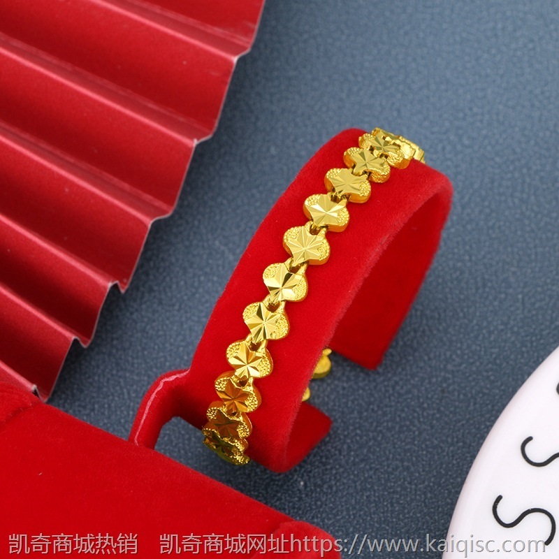 越南沙金手链女3D硬金多款式手饰网红直播爆款送闺蜜手串一件代发