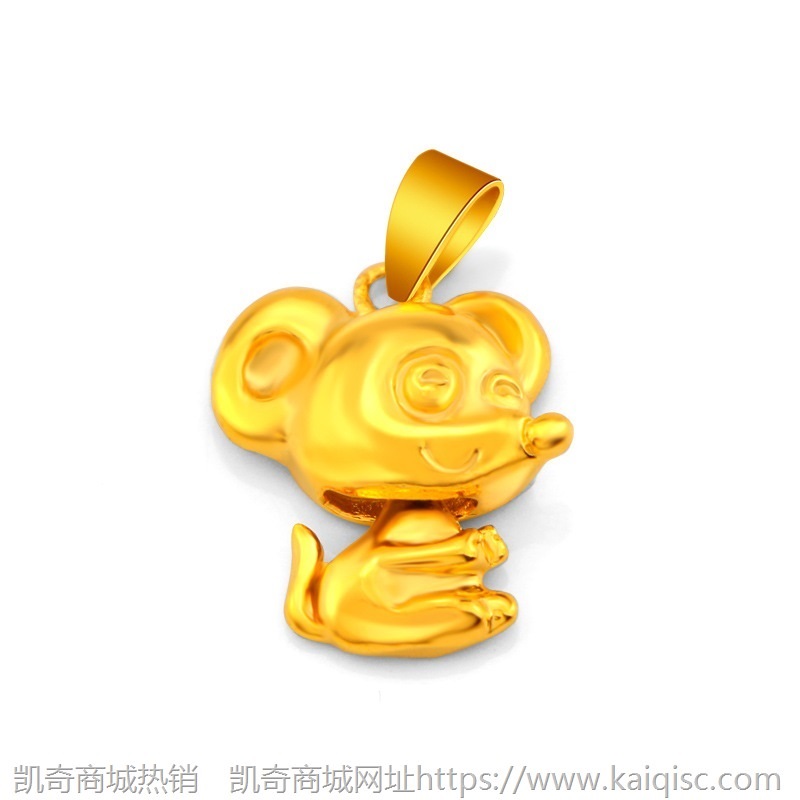 欧币金仿黄金十二生肖吊坠尾可动女铜镀24k金首饰品项链 厂家直供