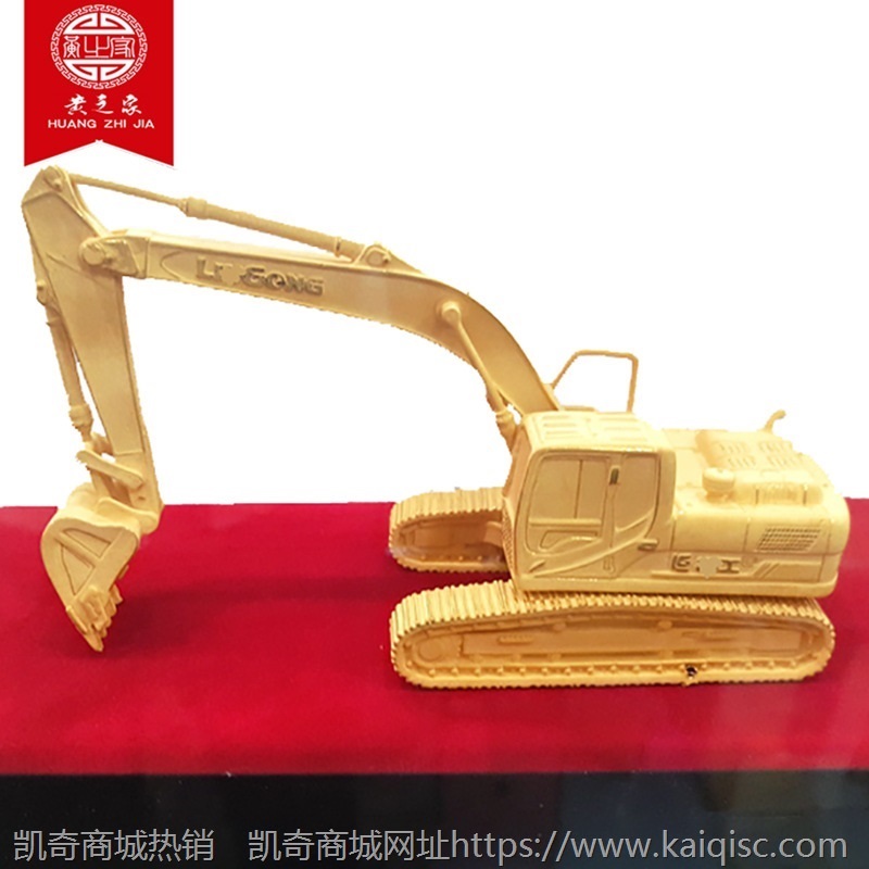 绒沙金车模样品 镀黄金工艺品 搅拌车牵引车个性黄金卡车模型礼品