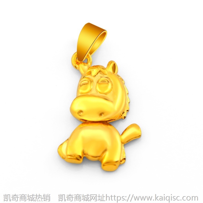 欧币金仿黄金十二生肖吊坠尾可动女铜镀24k金首饰品项链 厂家直供