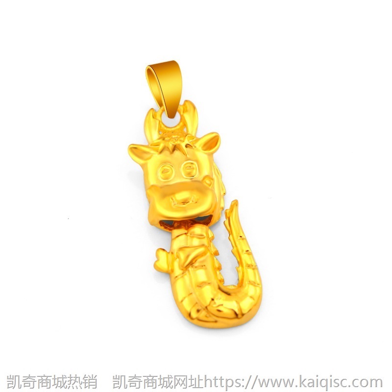 欧币金仿黄金十二生肖吊坠尾可动女铜镀24k金首饰品项链 厂家直供
