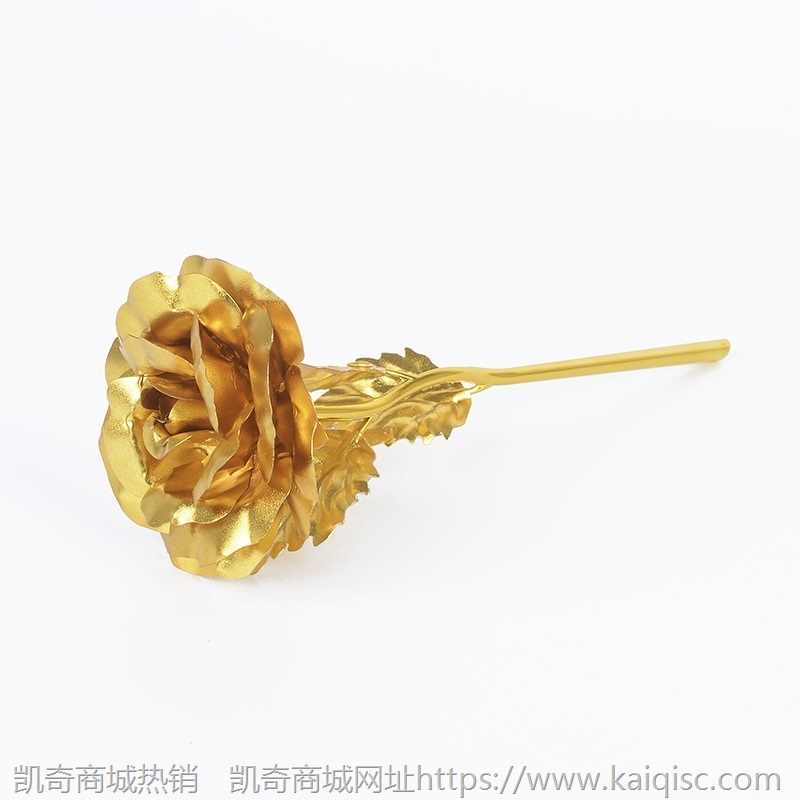 24K金箔玫瑰花 金箔花玫瑰礼盒妇女节仿真永生花情人节女神礼物