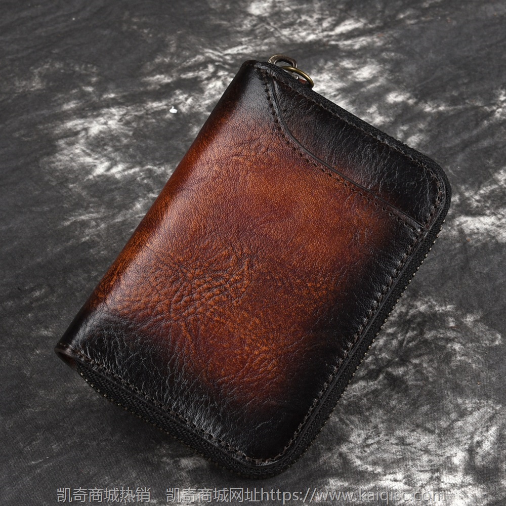 头层牛皮树高皮信用卡卡包风琴复古卡包卡套竖款名片包多卡位真皮