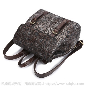 厂家批发手工擦色韩版女包双肩包真皮休闲背包潮流学院风压花背包