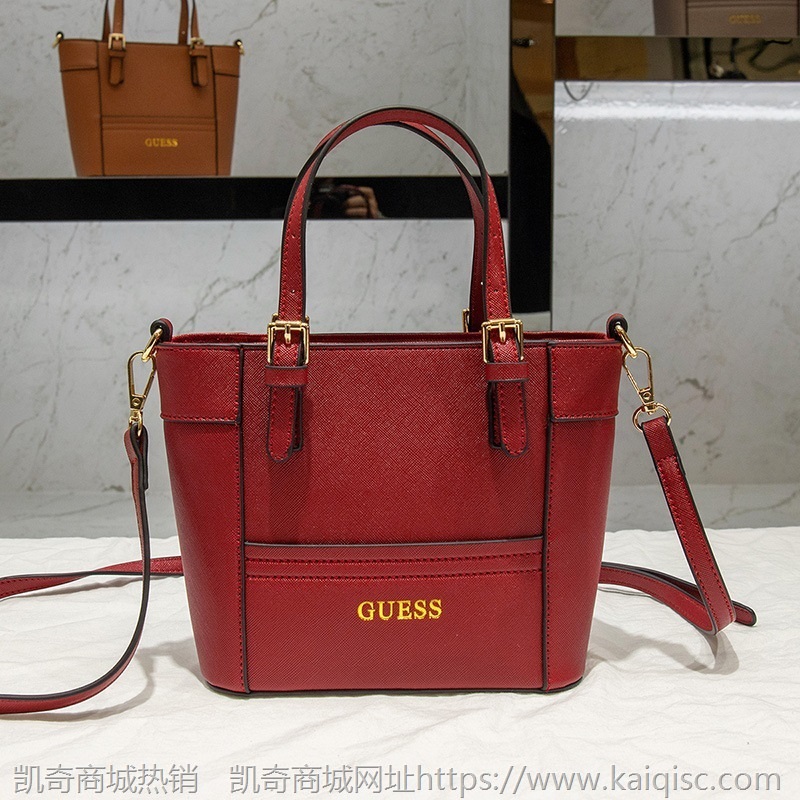 女包gues凯奇时尚潮出口凯奇迷你托特包十字纹单肩斜挎手提女士包