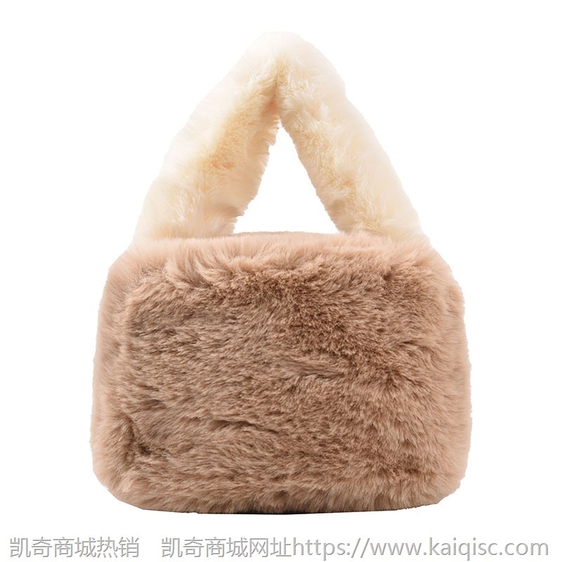 秋冬上新毛毛女包2021新款链条手提包纯色洋气时尚单肩包斜挎包女