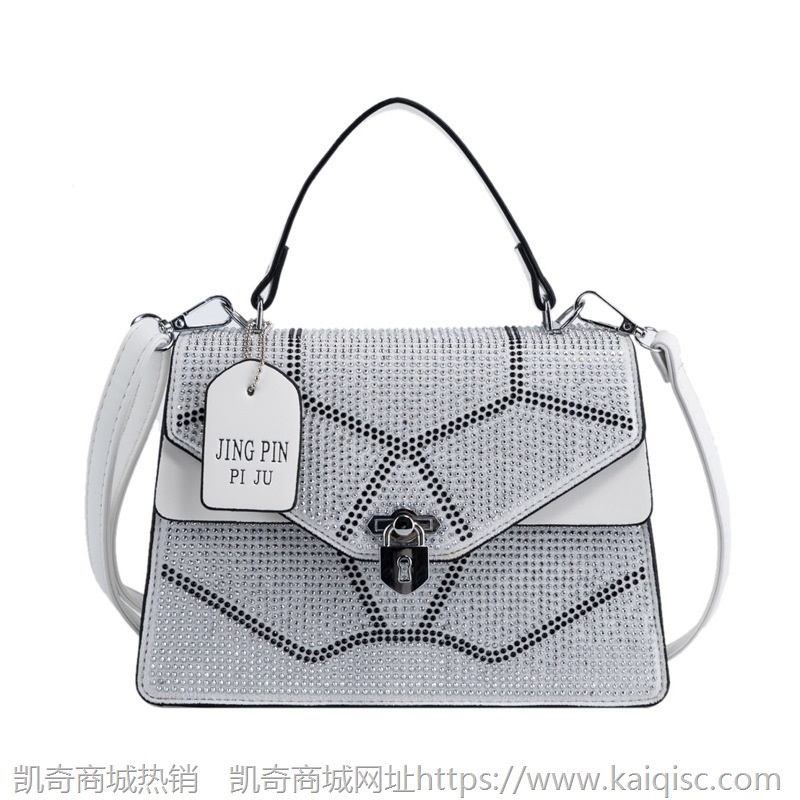 凯奇bags包包女2021新款韩版时尚小方包pu水钻女包单肩包女斜挎包