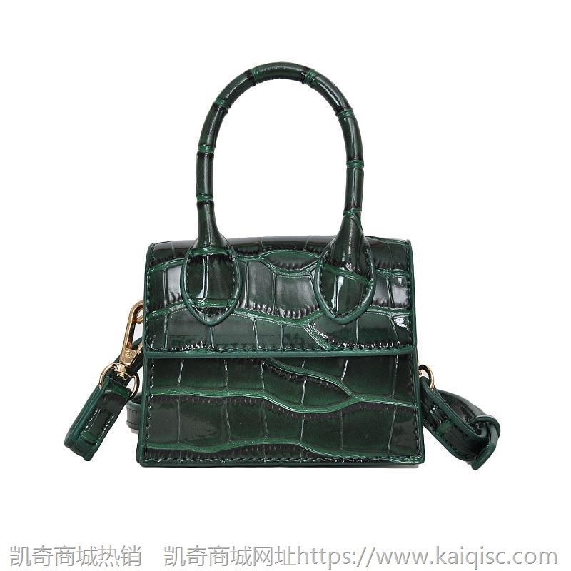 女包2021秋季凯奇时尚网红女包个性迷你手提包斜挎包鳄鱼纹单肩包