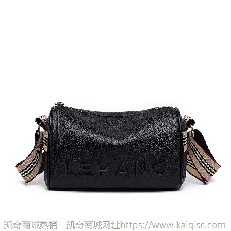 批发宽肩带斜挎包女士新款头层牛皮包包女潮牌时尚大容量单肩背包