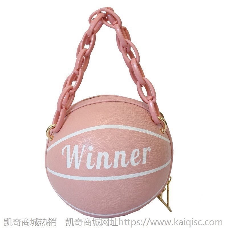 篮球包女包冬季新款女士单肩斜挎包潮流时尚纯色印花包小圆包直销