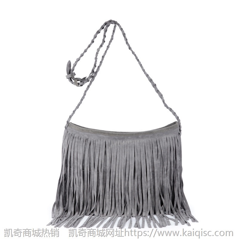 2021新款磨砂女士单肩包 韩版时尚复古流苏斜挎包包女凯奇bags