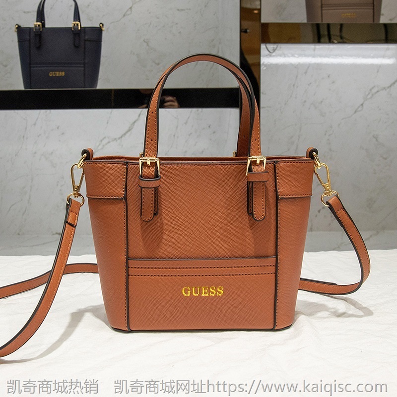 女包gues凯奇时尚潮出口凯奇迷你托特包十字纹单肩斜挎手提女士包