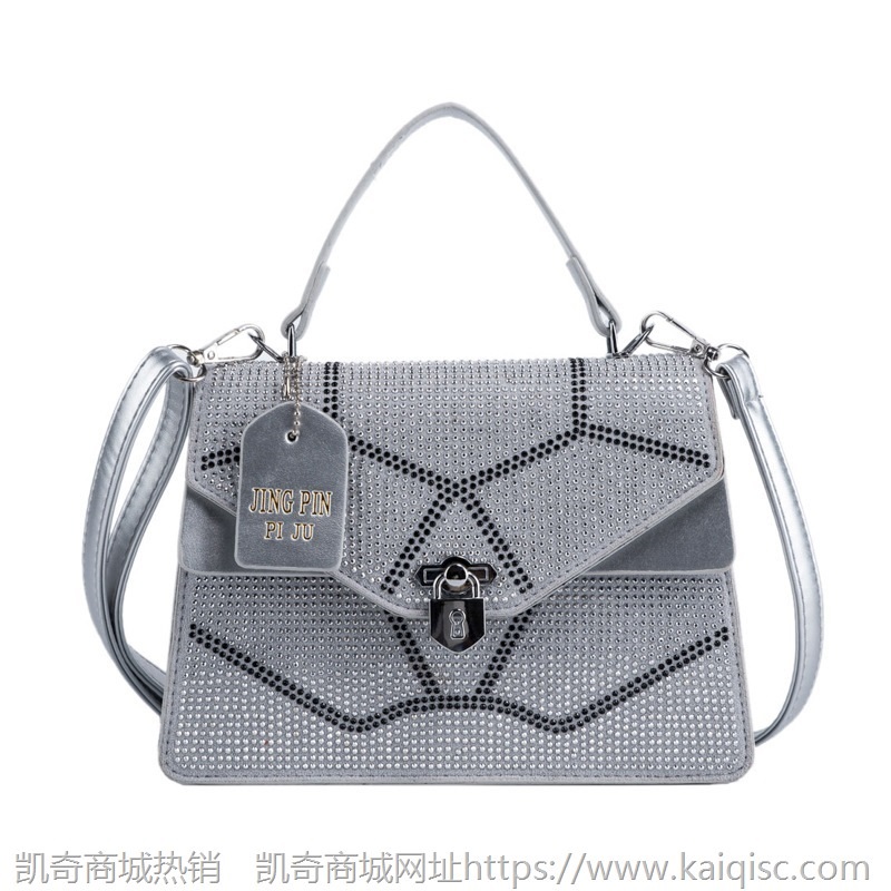 凯奇bags包包女2021新款韩版时尚小方包pu水钻女包单肩包女斜挎包