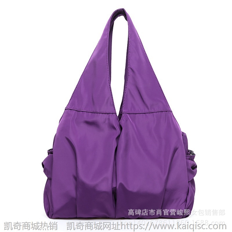 2017新款韩版时尚休闲运动包手提包女士单肩包水洗布纯色女包